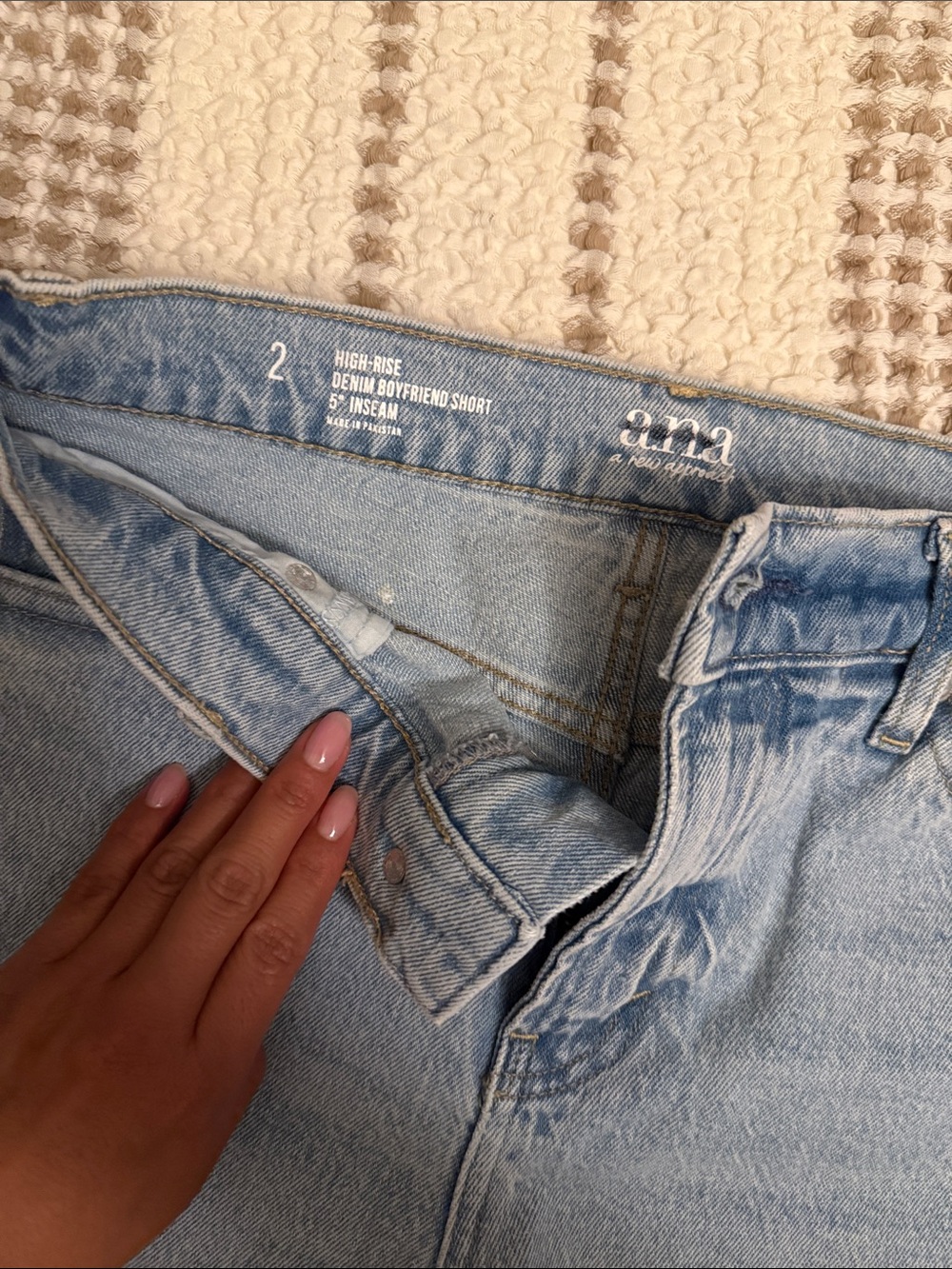 Light Blue Denim Jean Shorts - Casual High-Rise Cut
